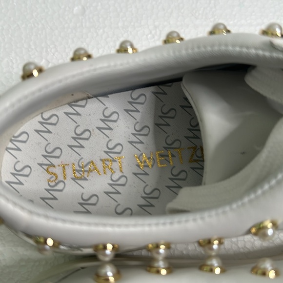 Stuart wisemen preals laced up sneakers white gold size 6.5 - Picture 7 of 12